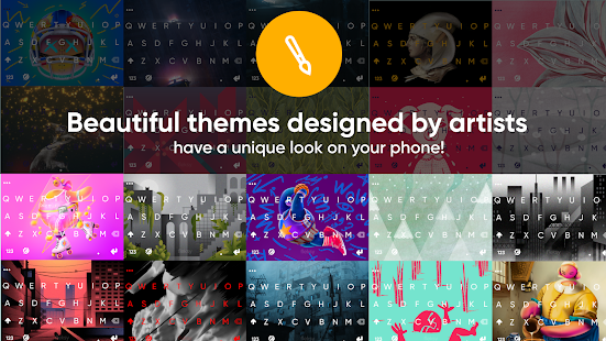 Fleksy fast emoji keyboard app Screenshot