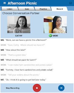 English Conversation Practice Screenshot