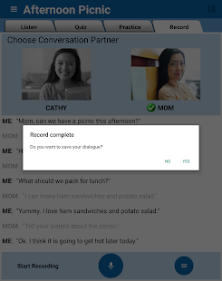 English Conversation Practice Screenshot