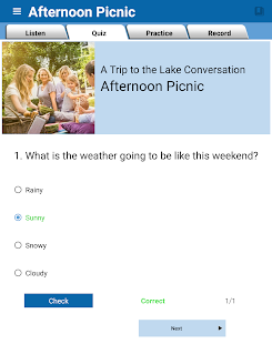 English Conversation Practice Screenshot